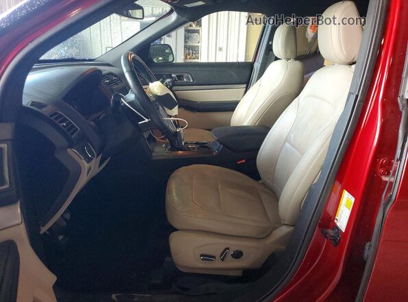 1FM5K7D86JGA76125 2018 FORD EXPLORER Maroon Widok wnętrza z przodu