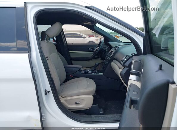 1FM5K7D86JGC43731 2018 FORD EXPLORER White Widok wnętrza z przodu
