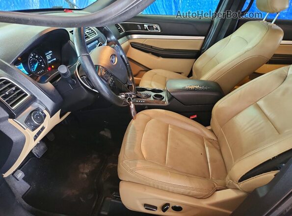 1FM5K7D87GGC85012 2016 FORD EXPLORER Gray წინა სალონის ხედი