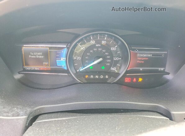 1FM5K7D87HGC45305 2017 FORD EXPLORER Gold Вид щитка приладів
