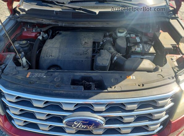 1FM5K7D88GGB09151 2016 FORD EXPLORER Red Շարժիչի բաժամունքի տեսք