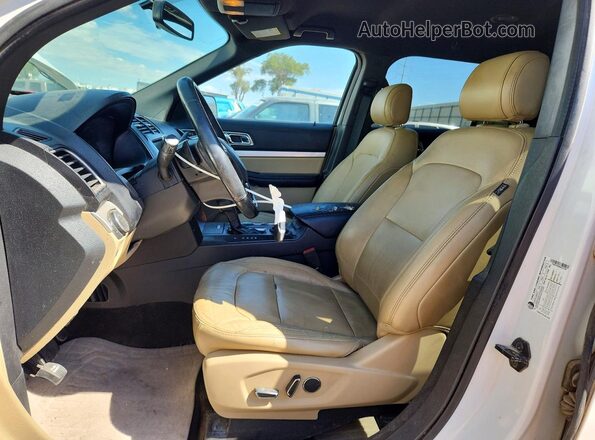 1FM5K7D88HGC21286 2017 FORD EXPLORER White Vista interior delantera