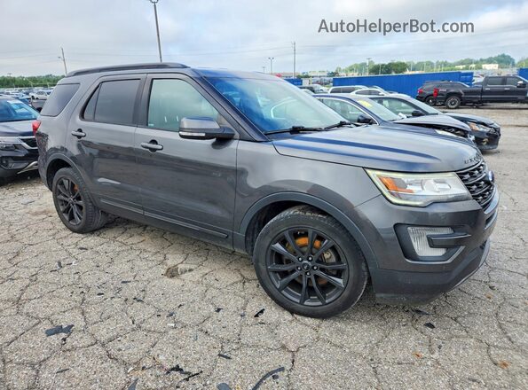 1FM5K7D88HGC75669 2017 FORD EXPLORER Gray წინა მარჯვენა