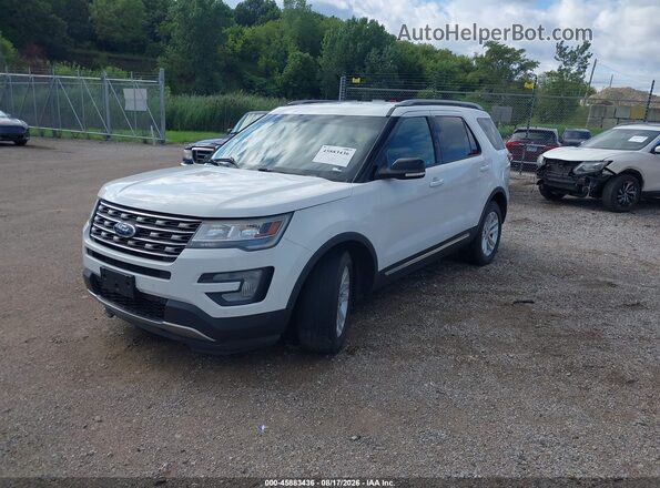 1FM5K7D88HGD48684 2017 FORD EXPLORER White წინა მარცხენა ხედი სამი მეოთხედიდან