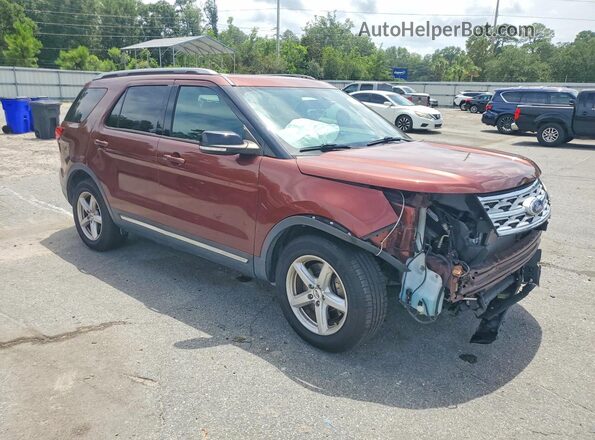 1FM5K7D88JGC47280 2018 FORD EXPLORER Коричневый Передняя правая четверть