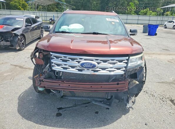 1FM5K7D88JGC47280 2018 FORD EXPLORER Коричневый Вид спереди