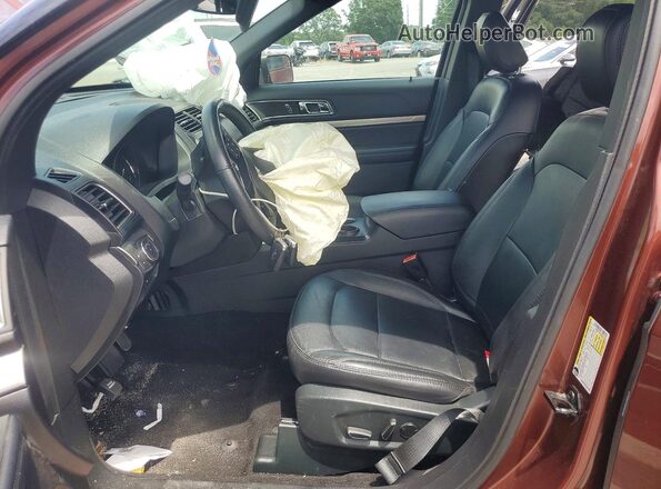1FM5K7D88JGC47280 2018 FORD EXPLORER Коричневый Вид салона спереди