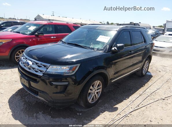 1FM5K7D88KGA49297 2019 FORD EXPLORER Черный Передняя левая четверть