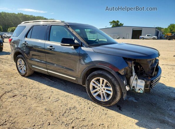 1FM5K7D89GGA24321 2016 FORD EXPLORER Gray Delantero derecho