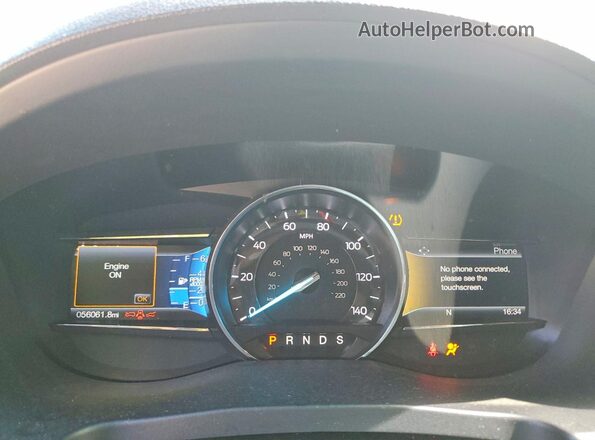 1FM5K7D89HGA70913 2017 FORD EXPLORER White Вид щитка приладів