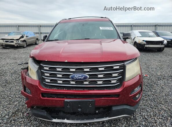 1FM5K7D89HGD00160 2017 FORD EXPLORER Red წინა ხედი