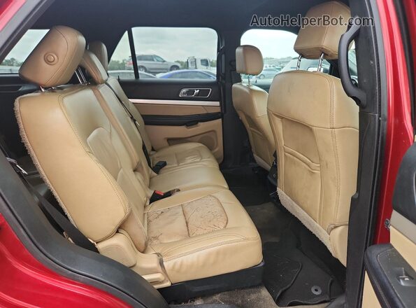 1FM5K7D89HGD00160 2017 FORD EXPLORER Red უკანა სალონის ხედი