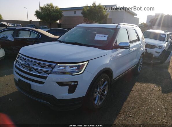 1FM5K7D89KGA60499 2019 FORD EXPLORER White Vista tres cuartos delantera izquierda