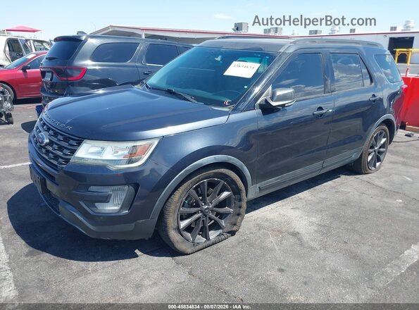 1FM5K7D8XHGA23003 2017 FORD EXPLORER Dark Blue Przód lewy