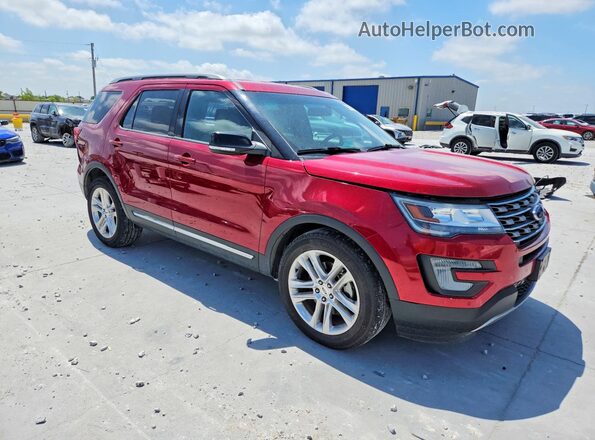 1FM5K7D8XHGA59032 2017 FORD EXPLORER Red წინა მარჯვენა