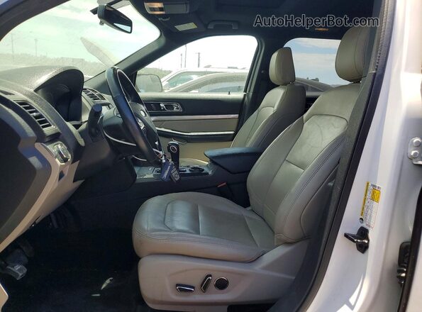 1FM5K7D8XJGA42625 2018 FORD EXPLORER White Widok wnętrza z przodu
