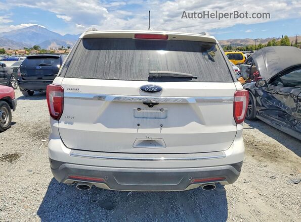1FM5K7D8XJGA42625 2018 FORD EXPLORER White Widok z tyłu