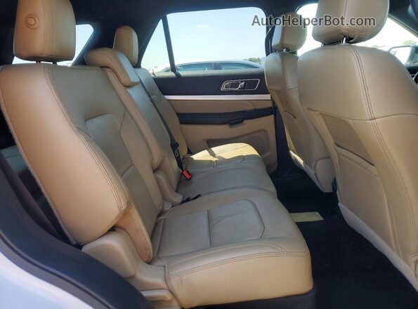 1FM5K7DH1HGC24319 2017 FORD EXPLORER White Rear seats view