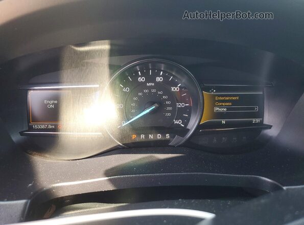 1FM5K7DH1HGC24319 2017 FORD EXPLORER White Instrument cluster view