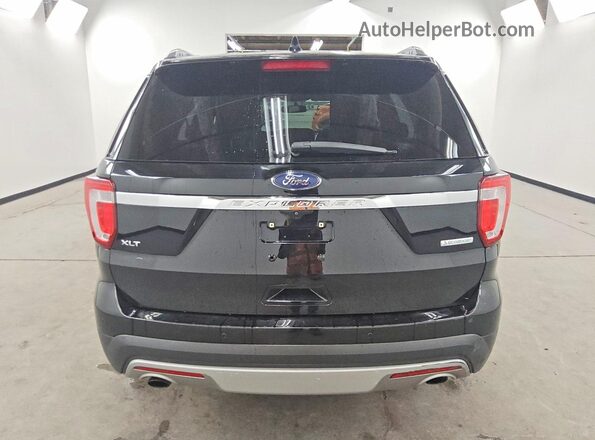 1FM5K7DH1HGE20678 2017 FORD EXPLORER Black Вид ззаду
