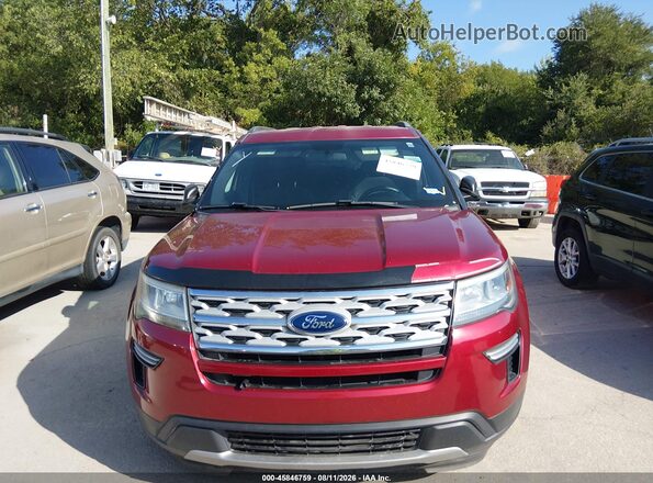 1FM5K7DH1JGC51901 2018 FORD EXPLORER Red Widok z przodu