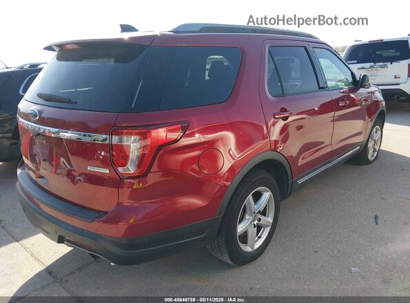 1FM5K7DH1JGC51901 2018 FORD EXPLORER Red Tył prawy