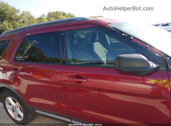 1FM5K7DH1JGC51901 2018 FORD EXPLORER Red Widok wnętrza z tyłu