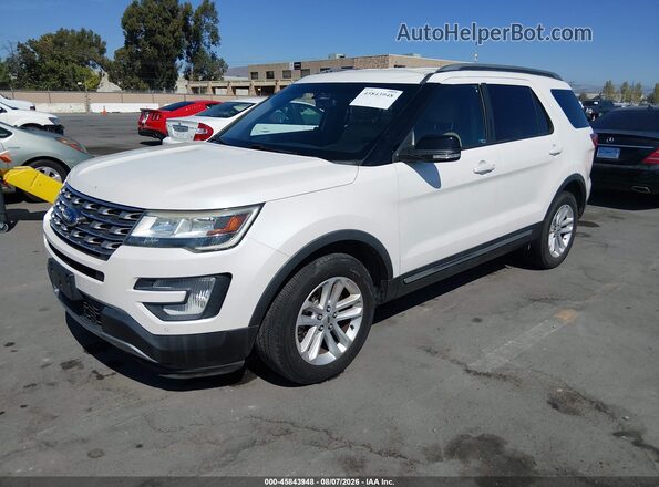 1FM5K7DH2GGB87229 2016 FORD EXPLORER White წინა მარცხენა ხედი სამი მეოთხედიდან