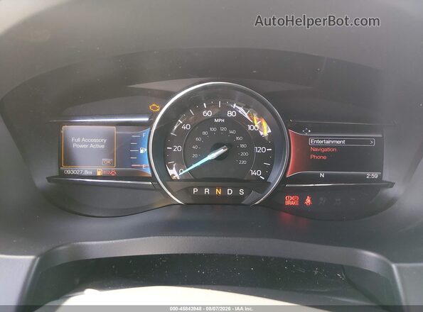 1FM5K7DH2GGB87229 2016 FORD EXPLORER White უკანა სავარძლების ხედი