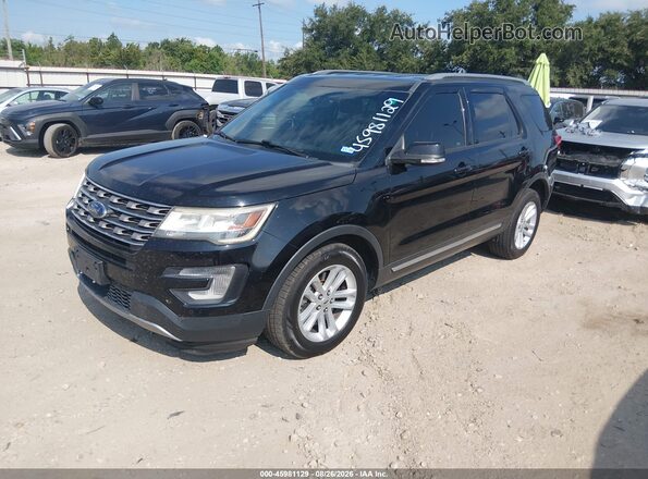 1FM5K7DH2HGA42550 2017 FORD EXPLORER Black Przód lewy