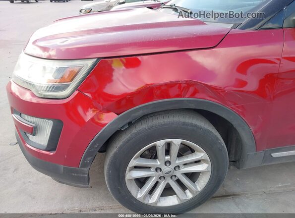 1FM5K7DH8GGC40452 2016 FORD EXPLORER Red Դիմացի տեսք
