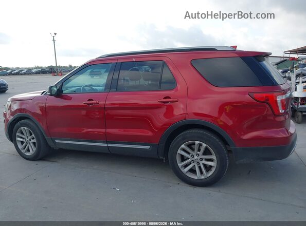 1FM5K7DH8GGC40452 2016 FORD EXPLORER Red Սալոնի 360 աստիճան տեսք