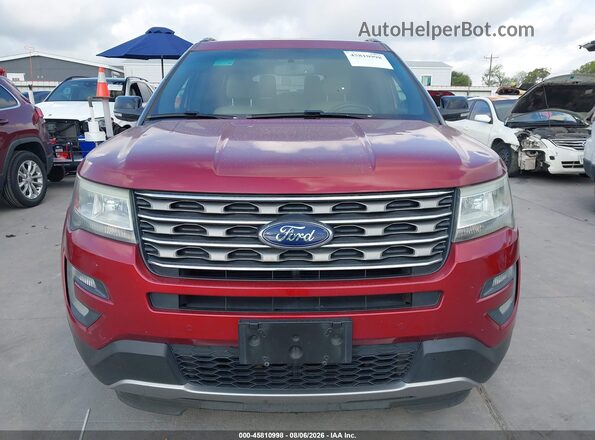 1FM5K7DH8GGC40452 2016 FORD EXPLORER Red Սարքավորումների վահանակի տեսք