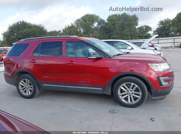 1FM5K7DH8GGC40452 2016 FORD EXPLORER Red Սալոնի հետևի տեսք