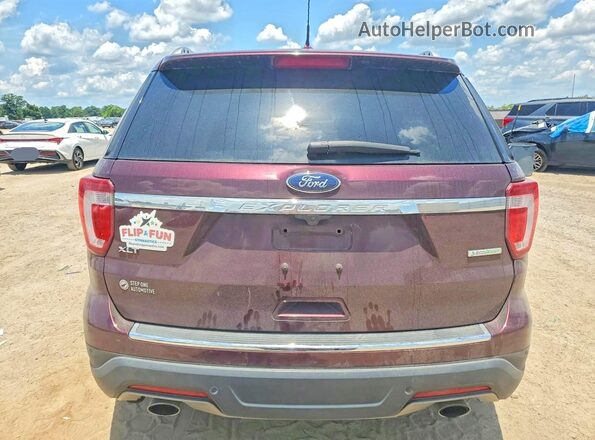 1FM5K7DH8JGC56853 2018 FORD EXPLORER Burgundy Vista trasera