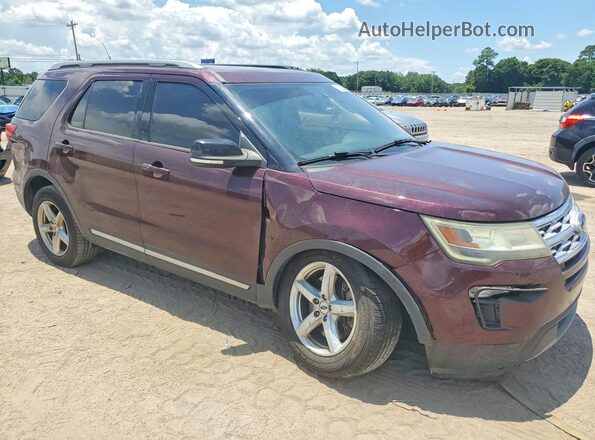 1FM5K7DH8JGC56853 2018 FORD EXPLORER Burgundy Delantero derecho