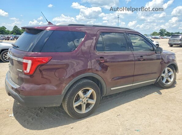 1FM5K7DH8JGC56853 2018 FORD EXPLORER Burgundy Trasero derecho