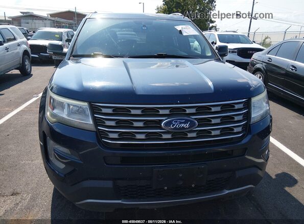 1FM5K7DH9HGC54037 2017 FORD EXPLORER Blue Instrument cluster view
