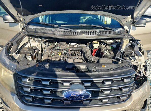 1FM5K7DHXHGD00197 2017 FORD EXPLORER Cream Vista del compartimento del motor