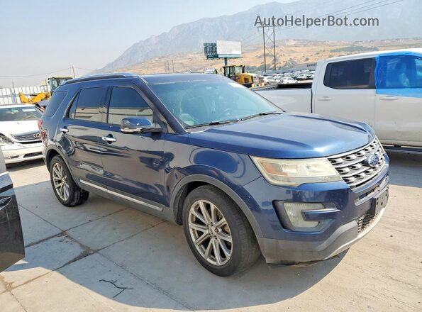 1FM5K7F80GGC90310 2016 FORD EXPLORER Синий Передняя правая четверть