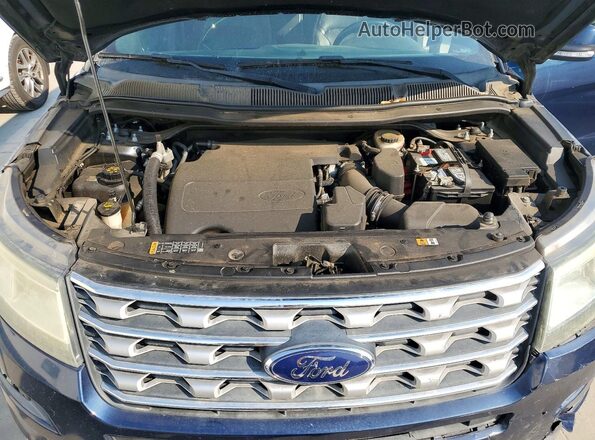1FM5K7F80GGC90310 2016 FORD EXPLORER Синий Вид задней части салона