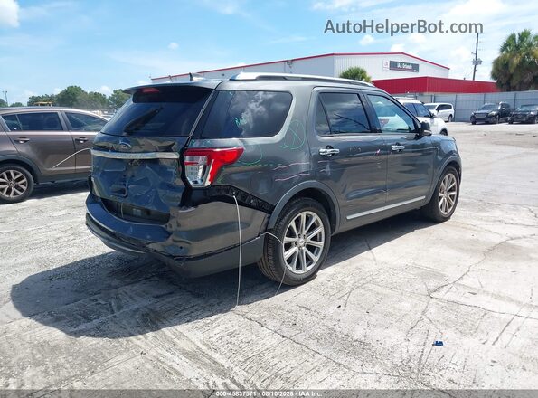 1FM5K7F80HGC34045 2017 FORD EXPLORER Gray Trasero derecho