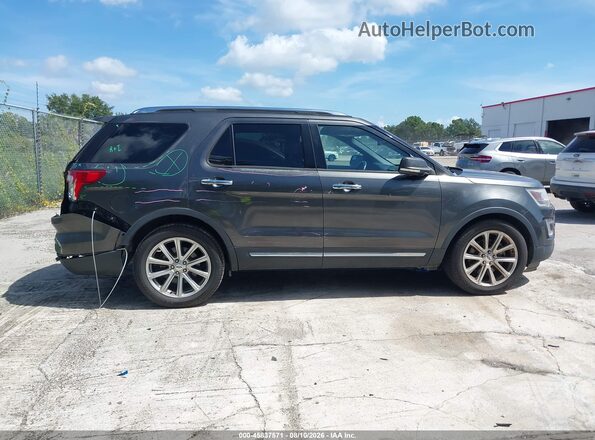 1FM5K7F80HGC34045 2017 FORD EXPLORER Gray Vista interior trasera