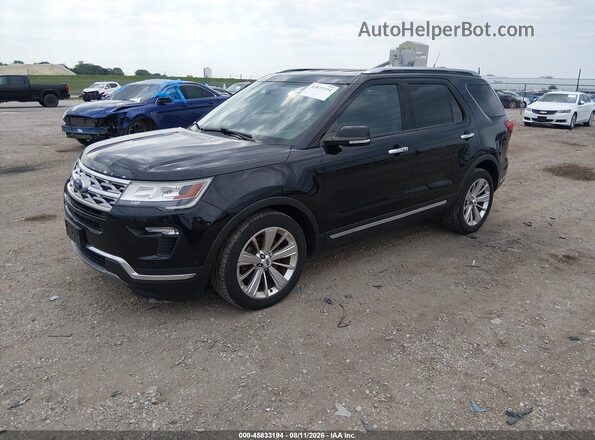 1FM5K7F80KGA64180 2019 FORD EXPLORER Black Vista tres cuartos delantera izquierda