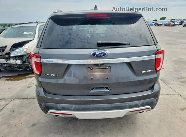 1FM5K7F81GGA44740 2016 FORD EXPLORER Gray Вид ззаду
