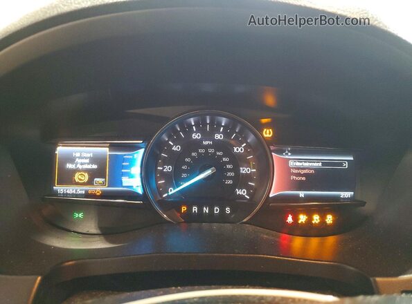 1FM5K7F81HGE22931 2017 FORD EXPLORER White ხელსაწყოთა პანელის ხედი