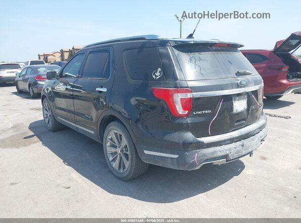 1FM5K7F81JGA70097 2018 FORD EXPLORER Черный Задняя левая четверть