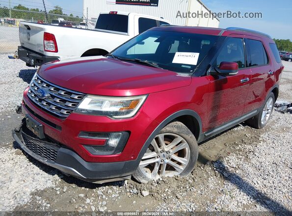 1FM5K7F82GGA75799 2016 FORD EXPLORER Red Передня ліва чверть