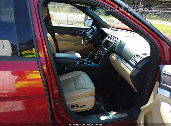 1FM5K7F82GGA75799 2016 FORD EXPLORER Red Вид салону спереду