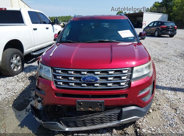 1FM5K7F82GGA75799 2016 FORD EXPLORER Red Вид задньої частини салону
